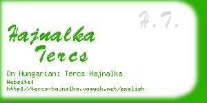 hajnalka tercs business card